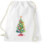 printfashion Nyalókás karácsonyfa - Sportzsák, Tornazsák - Fehér (14932586)