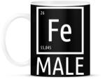 printfashion Periodic Ironman Női Fehér - Bögre - Fekete (4257042)