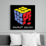 printfashion Rubik kocka egyszerűen - Vászonkép - Fekete (6649753)