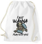 printfashion Horror bohóc 02 - I just wanna play with you - Sportzsák, Tornazsák - Fehér (4919454)
