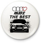 printfashion AUDI THE BEST - Kitűző, hűtőmágnes - Fehér (3083621)