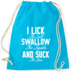 printfashion I lick swallow and suck - Sportzsák, Tornazsák - Surf blue (2943753)