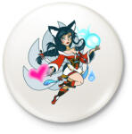 printfashion Ahri - Kitűző, hűtőmágnes - Fehér (3082635)