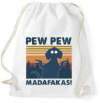 printfashion Pew pew madafakas kutya - Sportzsák, Tornazsák - Fehér (6129737)