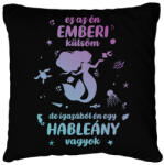 printfashion Hableány vagyok - Párnahuzat, Díszpárnahuzat - Fekete (13859689)
