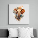 printfashion Elefánt - Vászonkép - Fehér (16854305)