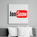 printfashion Jon Snow youtube - Vászonkép - Fehér (6626606)