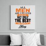 printfashion A legjobbak Májusban születtek! - Vászonkép - Fehér (6623844)