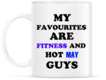 printfashion A kedvenceim a fitnessz és a jó májusi születésű pasik - Bögre - Fehér (1401988)