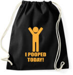 printfashion I pooped today! - Sportzsák, Tornazsák - Fekete (15998771)