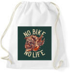 printfashion No bike - No life - Sportzsák, Tornazsák - Fehér (6360559)