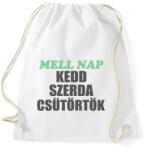 printfashion Mellnap - Sportzsák, Tornazsák - Fehér (2418427)