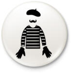 printfashion Mime - Kitűző, hűtőmágnes - Fehér (3083866)