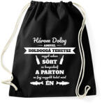 printfashion Három dolog - Sportzsák, Tornazsák - Fekete (13784734)