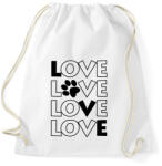 printfashion Dog Love - Sportzsák, Tornazsák - Fehér (1690021)