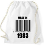 printfashion Made in 1983 - Sportzsák, Tornazsák - Fehér (11780071)