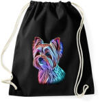 printfashion Színes yorkshire terrier kutya - Sportzsák, Tornazsák - Fekete (13378786)