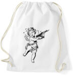 printfashion Cupido with AK-47 - Sportzsák, Tornazsák - Fehér (2653217)