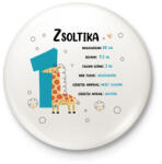 printfashion Baba adatok (fiú) - Kitűző, hűtőmágnes - Fehér (8097604)