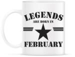 printfashion Legends are born in february - Bögre - Fehér (5171952)