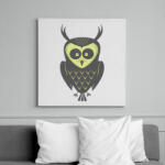 printfashion Őszi bagoly - Vászonkép - Fehér (6619926)