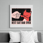 printfashion Cat dad - Vászonkép - Fehér (6630977)