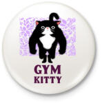 printfashion GYM KITTY - Kitűző, hűtőmágnes - Fehér (10457520)