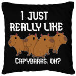 printfashion Capybara - Párnahuzat, Díszpárnahuzat - Fekete (13680453)