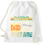 printfashion retro dad - Sportzsák, Tornazsák - Fehér (6134429)