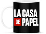 printfashion La casa de papel fehér felirat - Bögre - Fekete (4298342)