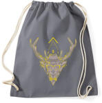printfashion Hipster szarvas - Sportzsák, Tornazsák - Grafitszürke (410412)