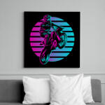 printfashion Motocross - Vászonkép - Fekete (13874169)