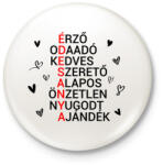 printfashion ÉDESANYA - Kitűző, hűtőmágnes - Fehér (4814150)