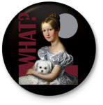 printfashion What? - Festmény - Kitűző, hűtőmágnes - Fekete (7073185)