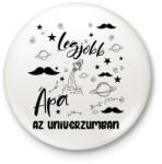 printfashion Legjobb apa az univerzumban - Kitűző, hűtőmágnes - Fehér (7442629)