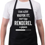 printfashion Csak azért vagyok itt - Kötény - Fekete (5242126)