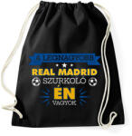 printfashion Real Madrid szurkoló - Sportzsák, Tornazsák - Fekete (10863156)