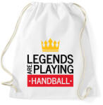 printfashion Legends are playing handball - Sportzsák, Tornazsák - Fehér (7160144)