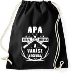 printfashion Apa a vadász legenda - Sportzsák, Tornazsák - Fekete (5348287)