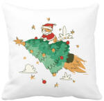 printfashion Fenyőfa cica rakéta - Párnahuzat, Díszpárnahuzat - Fehér (11380600)