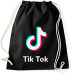 printfashion TIKTOK - Sportzsák, Tornazsák - Fekete (2122217)