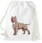 printfashion Pitbull kutya - Sportzsák, Tornazsák - Fehér (1023047)
