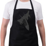 printfashion Aircraft - Kötény - Fekete (5275770)