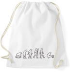 printfashion Evolúció - gombász (világos) - Sportzsák, Tornazsák - Fehér (998373)