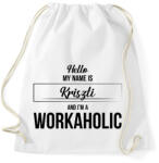 printfashion Hello my name is - Névvel (black) - Sportzsák, Tornazsák - Fehér (7447042)