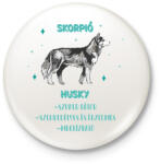 printfashion Skorpió - Husky - Kitűző, hűtőmágnes - Fehér (13348776)