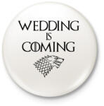 printfashion Wedding is coming - Kitűző, hűtőmágnes - Fehér (5461941)