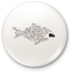 printfashion Bike - Kitűző, hűtőmágnes - Fehér (3075124)