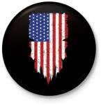 printfashion American - Kitűző, hűtőmágnes - Fekete (3104416)