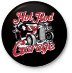 printfashion Amerikai Hot Rod Garázs - Kitűző, hűtőmágnes - Fekete (3094172)